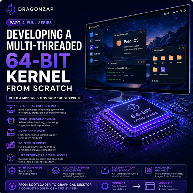 Developing a multi-threaded kernel from scratch Part 2 Full Series cover